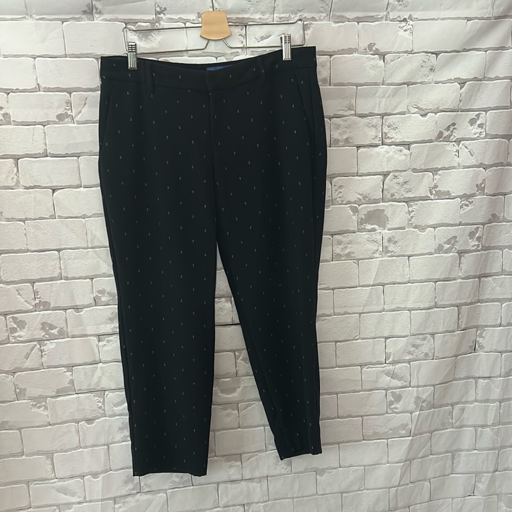 Old Navy Women’s Black Anchor Patterned Dress Pants Size 12